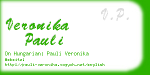 veronika pauli business card